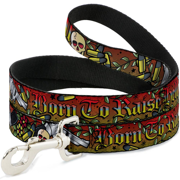 Dog Leash - Born to Raise Hell Red Dog Leashes Buckle-Down   