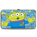 Hinged Wallet - Toy Story Alien Pose LOOK INTO MY EYES Icons Blues Greens Hinged Wallets Disney   