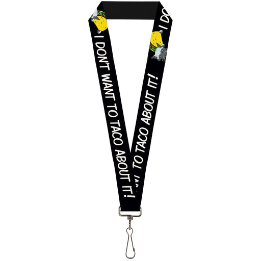 Lanyard - 1.0" - Taco Cat I DON'T WANT TO TACO 'BOUT IT Lanyards Buckle-Down   