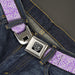 BD Wings Logo CLOSE-UP Full Color Black Silver Seatbelt Belt - Ditsy Floral Lavender/White/Black Webbing Seatbelt Belts Buckle-Down   