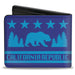 Bi-Fold Wallet - CALIFORNIA REPUBLIC Bear Stars Silhouette Blues Bi-Fold Wallets Buckle-Down   