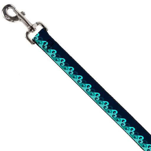 Dog Leash - Waves Navy/Blue Shades Dog Leashes Buckle-Down   