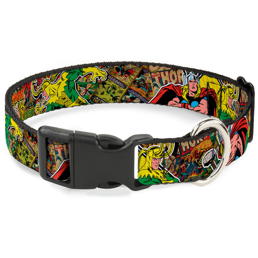 Plastic Clip Collar - Thor & Loki Poses/Retro Comic Books Stacked Plastic Clip Collars Marvel Comics   