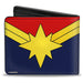 MARVEL UNIVERSE Bi-Fold Wallet - Captain Marvel Star Logo Red Gold Blue Bi-Fold Wallets Marvel Comics   