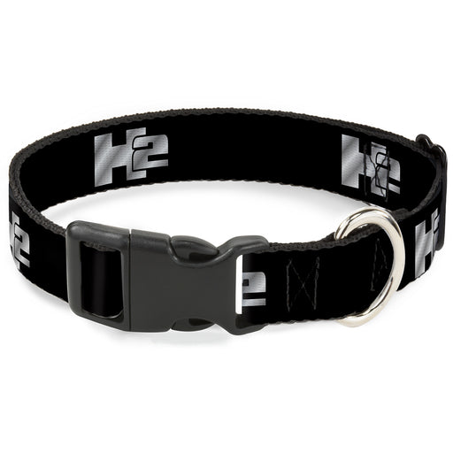 Plastic Clip Collar - H2 Black/Silver Logo REPEAT Plastic Clip Collars GM General Motors   