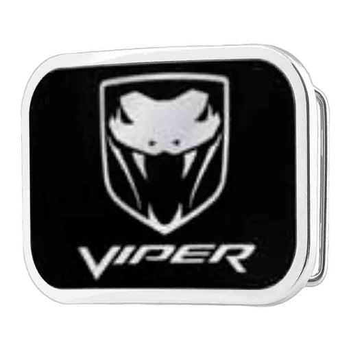 Dodge Viper Framed FCG Black Silver - Chrome Rock Star Buckle Belt Buckles Dodge   
