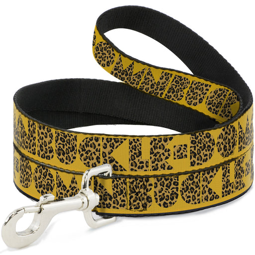 Dog Leash - BUCKLE-DOWN Shapes Gold/Leopard Brown Dog Leashes Buckle-Down   