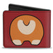 Bi-Fold Wallet - Corgi Face Rump Red Bi-Fold Wallets Buckle-Down   