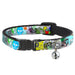 Cat Collar Breakaway - Music Skulls Multi Color Breakaway Cat Collars Buckle-Down   