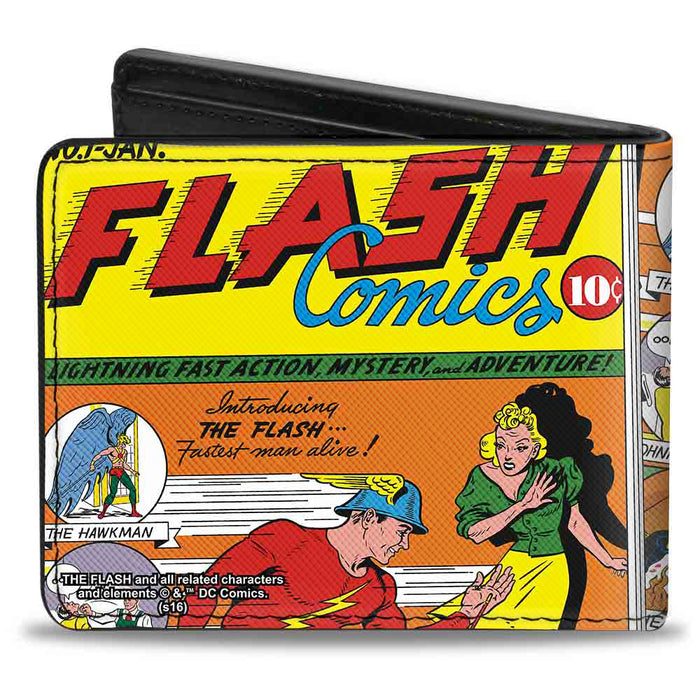 Bi-Fold Wallet - Classic FLASH COMICS Issue #1 Introducing Flash Cover Pose Bi-Fold Wallets DC Comics   