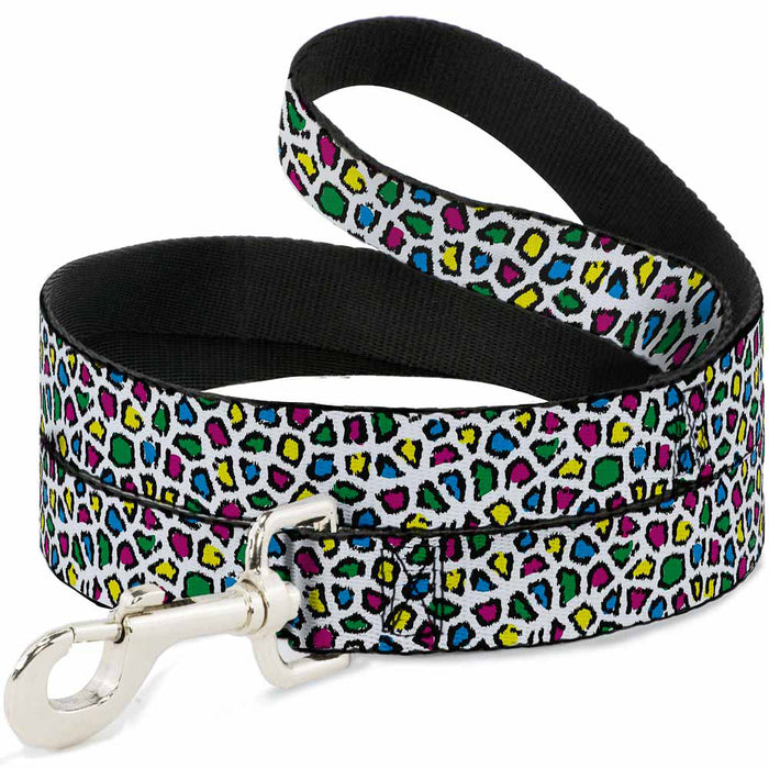 Dog Leash - Leopard White/Multi Color Dog Leashes Buckle-Down   