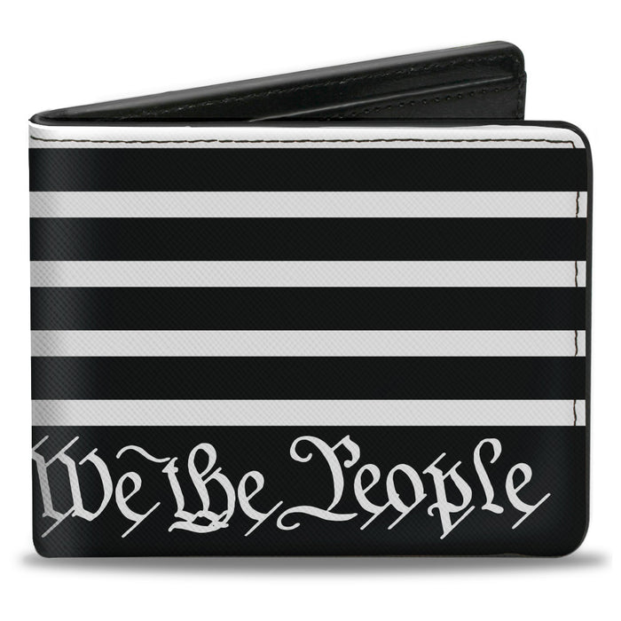 Bi-Fold Wallet - Americana Flag WE THE PEOPLE Black White Bi-Fold Wallets Buckle-Down   