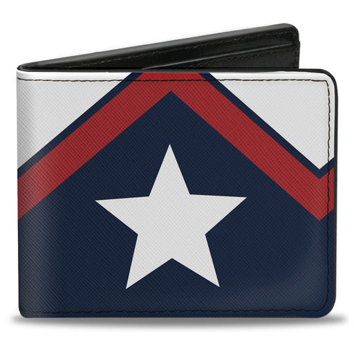 Bi-Fold Wallet - American Chevron & Stripes White Red Blue Bi-Fold Wallets Buckle-Down   