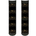 Sock Pair - Polyester - California Grizzly Bear Outline Black Brown - CREW Socks Buckle-Down   