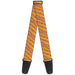 Guitar Strap - Bacon Cartoon Yellow Guitar Straps Buckle-Down   