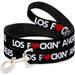 Dog Leash - LOS F*CKIN' ANGELES Heart Black/White/Red Dog Leashes Buckle-Down   