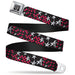 BD Wings Logo CLOSE-UP Full Color Black Silver Seatbelt Belt - Sketch Stars w/Checkers Black/Fuchsia/White Webbing Seatbelt Belts Buckle-Down   