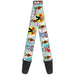 Guitar Strap - Bunny Superhero Multi Pastel Guitar Straps Buckle-Down   