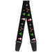 Guitar Strap - Christmas Blocks Black White Multi Color Guitar Straps Buckle-Down   