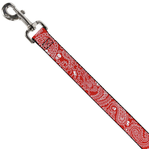 Dog Leash - Bandana/Skulls Red/White Dog Leashes Buckle-Down   