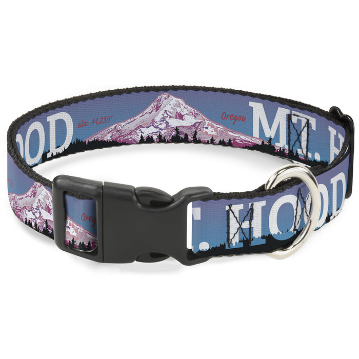 Plastic Clip Collar - Oregon MT. HOOD Scenery Blues/Purples/Black/White Plastic Clip Collars Buckle-Down   