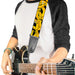 Guitar Strap - Bananas Stacked Cartoon Black Yellows Guitar Straps Buckle-Down   