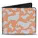 Bi-Fold Wallet - Corgi Silhouette Poses Golden Tan Bi-Fold Wallets Buckle-Down   