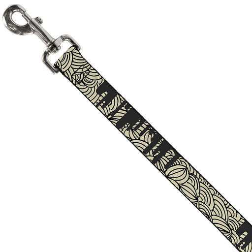 Dog Leash - Doodle1/Paint Drips Cream/Black Dog Leashes Buckle-Down   