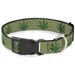 Buckle-Down Plastic Buckle Dog Collar - Marijuana Garden Tan/Green Plastic Clip Collars Buckle-Down   