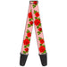 Guitar Strap - Rose Trio Leaves Pink Guitar Straps Buckle-Down   