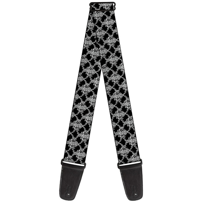 Guitar Strap - Boudoir Wallpaper Black White Guitar Straps Buckle-Down   