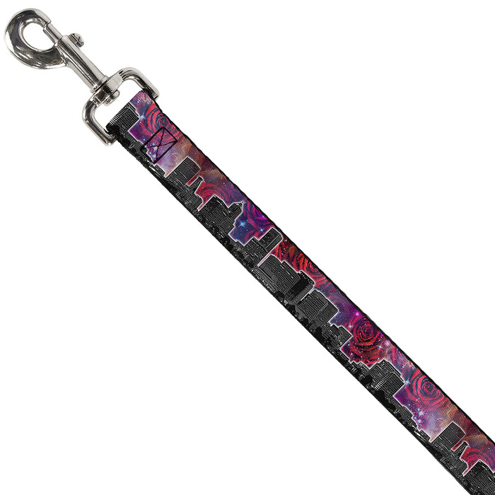 Dog Leash - Portland Vivid Skyline Cosmic Roses Dog Leashes Buckle-Down   