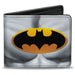 Bi-Fold Wallet - Justice Leaue Supreme Team Batman Chest Logo Grays Yellow Black Bi-Fold Wallets DC Comics   