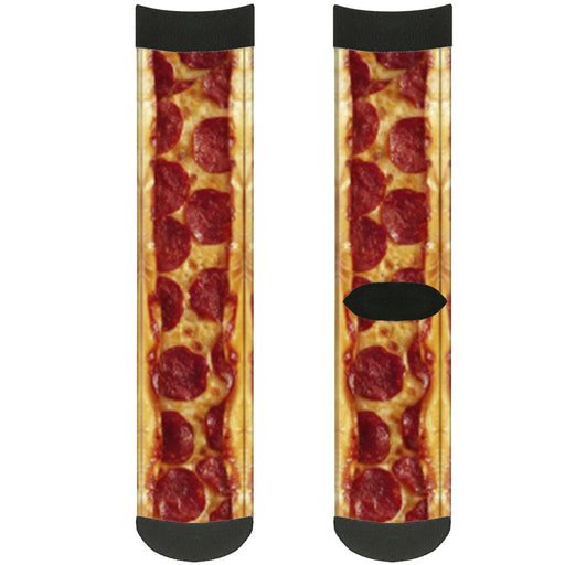 Sock Pair - Polyester - Pepperoni Pizza w Crust Vivid - CREW Socks Buckle-Down   