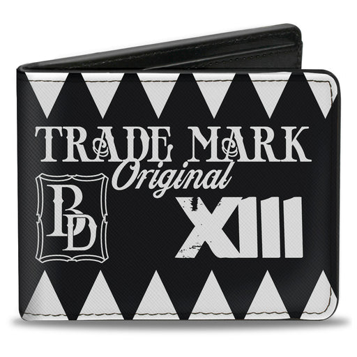 Bi-Fold Wallet - Buckle-Down Skull MAKE YOUR FATE Black White Bi-Fold Wallets Buckle-Down   