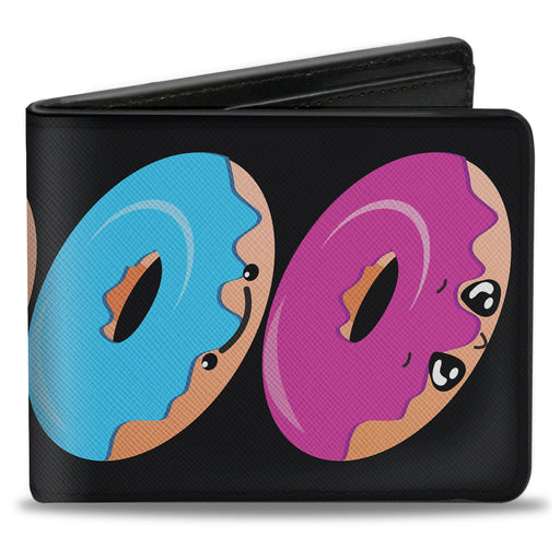 Bi-Fold Wallet - Glaze Donut Expressions Black Bi-Fold Wallets Buckle-Down   