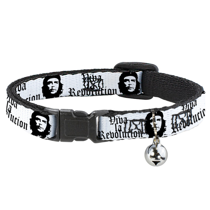 Cat Collar Breakaway - VIVA LA REVOLUCION Che White Black Breakaway Cat Collars Buckle-Down   