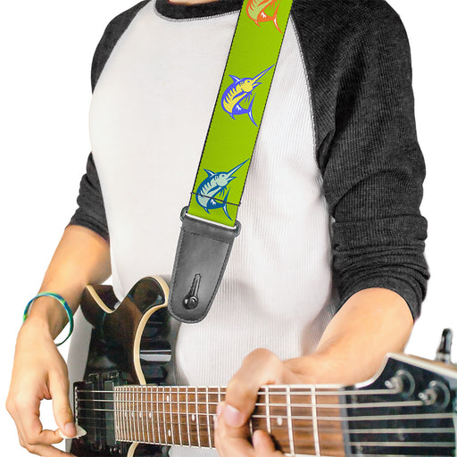 Guitar Strap - Marlin Green Multi Color Guitar Straps Buckle-Down   