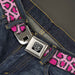 BD Wings Logo CLOSE-UP Full Color Black Silver Seatbelt Belt - Leopard CLOSE-UP Pink Webbing Seatbelt Belts Buckle-Down   
