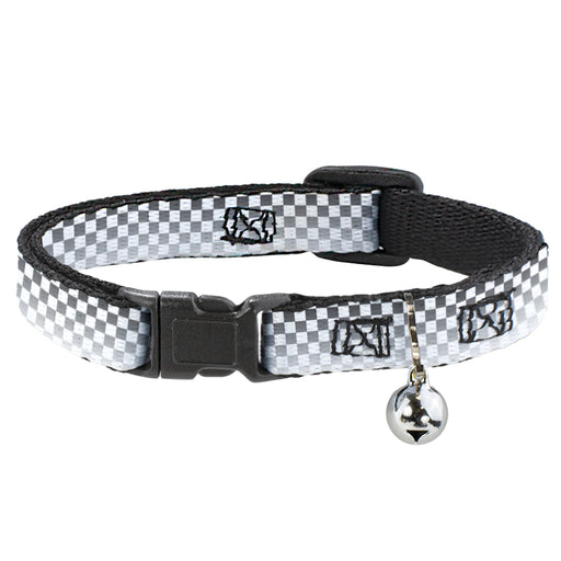 Cat Collar Breakaway - Checker Black White Fade Out Breakaway Cat Collars Buckle-Down   