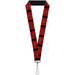 Lanyard - 1.0" - Tennessee Flag Black Distressed Lanyards Buckle-Down   