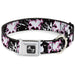 Dog Bone Seatbelt Buckle Collar - Heart & Cross Bones w/Splatter Black/White Seatbelt Buckle Collars Buckle-Down   