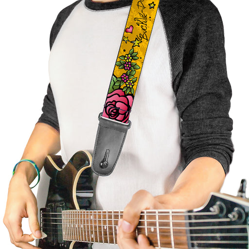 Guitar Strap - Mom & Dad Yellow Guitar Straps Buckle-Down   