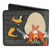 Bi-Fold Wallet - Looney Tunes 6-Character Group Lineup Gray Black Bi-Fold Wallets Looney Tunes   