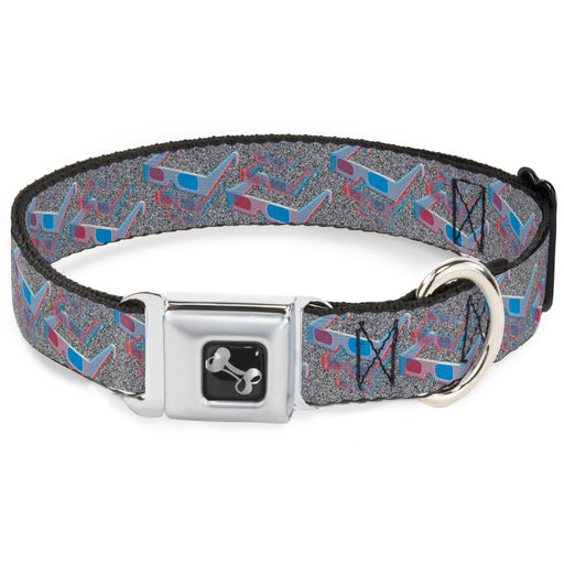 Dog Bone Seatbelt Buckle Collar - 3-D Glasses w/TV Noise Seatbelt Buckle Collars Buckle-Down   