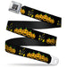 BD Wings Logo CLOSE-UP Full Color Black Silver Seatbelt Belt - Jack-o'-Lanterns/Haunted House Black/Yellow Webbing Seatbelt Belts Buckle-Down   