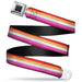 BD Wings Logo CLOSE-UP Black/Silver Seatbelt Belt - Flag Lesbian Five Stripe Oranges/White/Pinks Webbing Seatbelt Belts Buckle-Down   