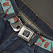 BD Wings Logo CLOSE-UP Full Color Black Silver Seatbelt Belt - Sheriff's Gear/Vertical Stripe Turquoise/Browns Webbing Seatbelt Belts Buckle-Down   