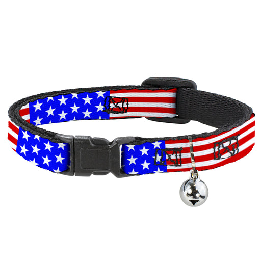 Cat Collar Breakaway - Americana Stars & Stripes3 Red White Blue Breakaway Cat Collars Buckle-Down   