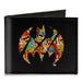 Canvas Bi-Fold Wallet - Bat Signal Black Logos Stacked Canvas Bi-Fold Wallets DC Comics   
